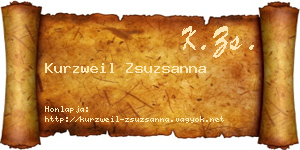 Kurzweil Zsuzsanna névjegykártya